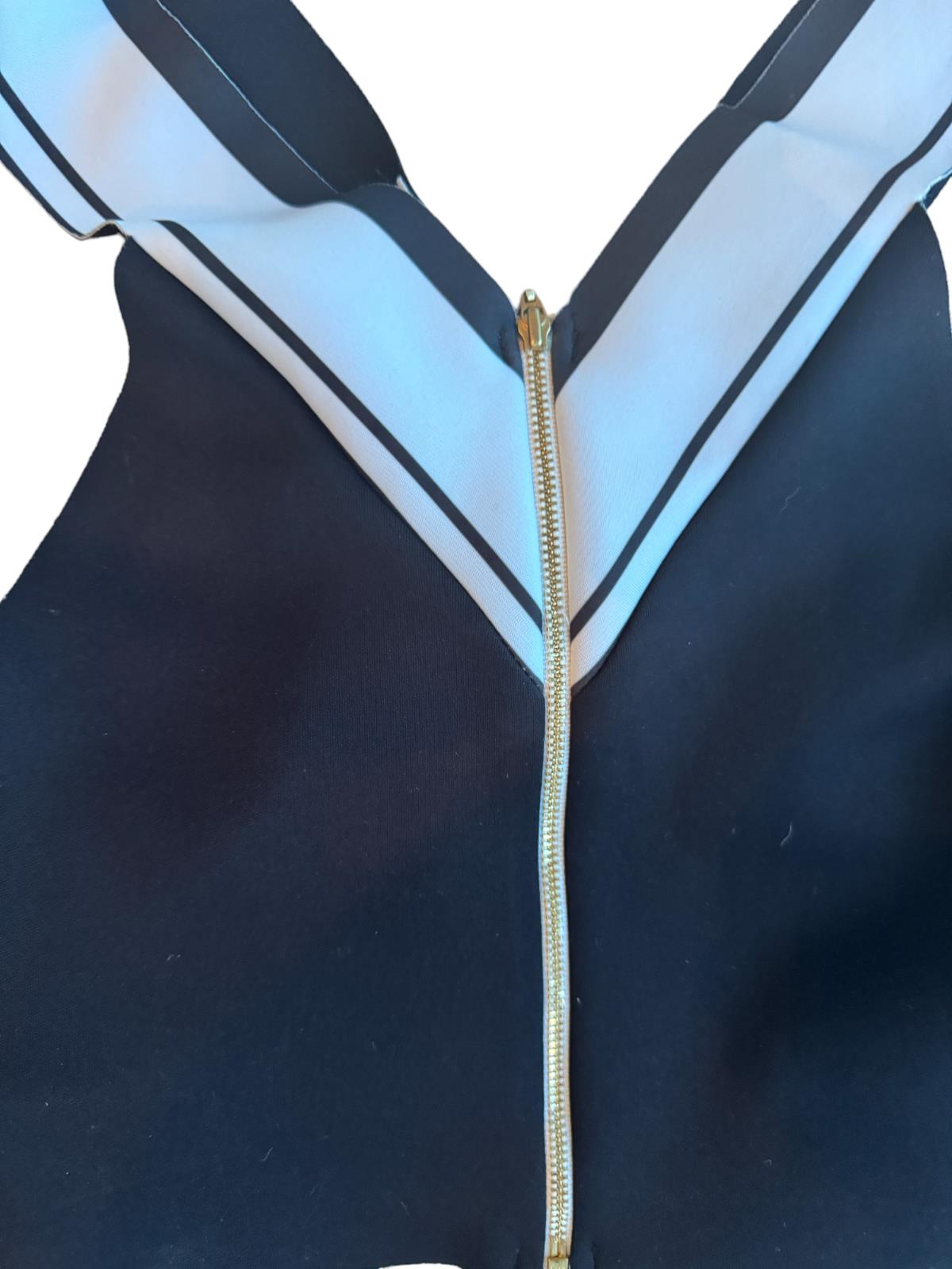 BEC + BRIDGE Cecile Crop Top | Black + White, Bandage, Cutout, Sz 6 can fit a 10