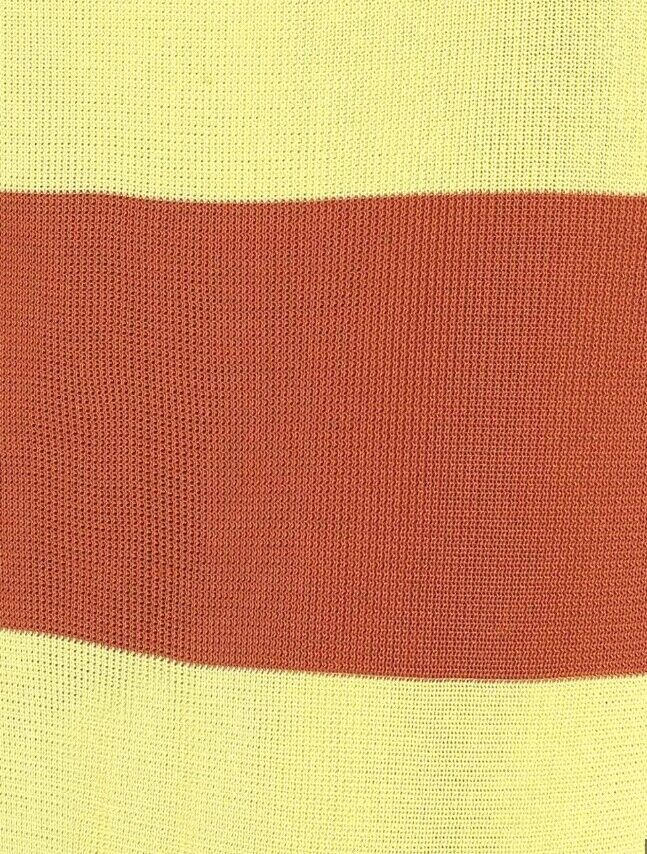 Zimmermann Crew Neck Top | Charteuse, Rugby Stripe, Jersey, Yellow/Tan, Stretch