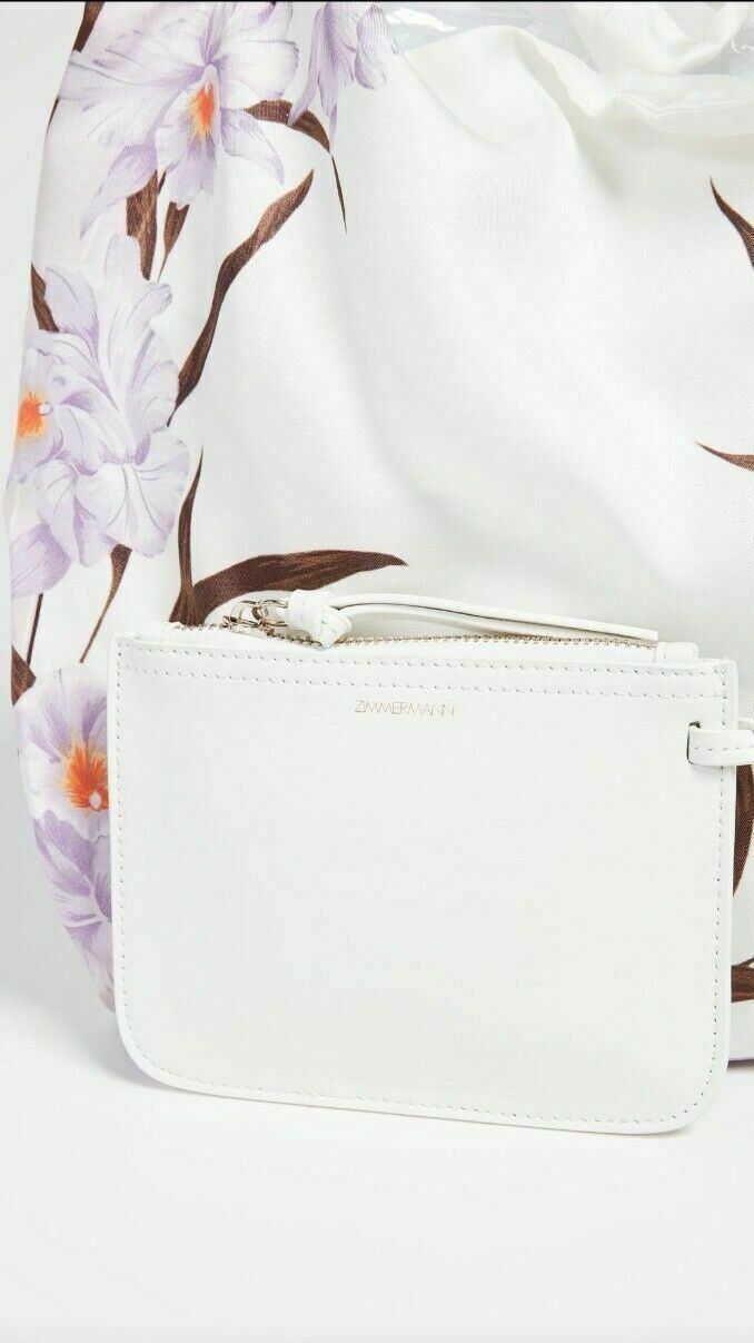 Zimmermann Slouch Bag | Crossbody, Silk, Leather Wallet, Handbag Floral $650 RRP