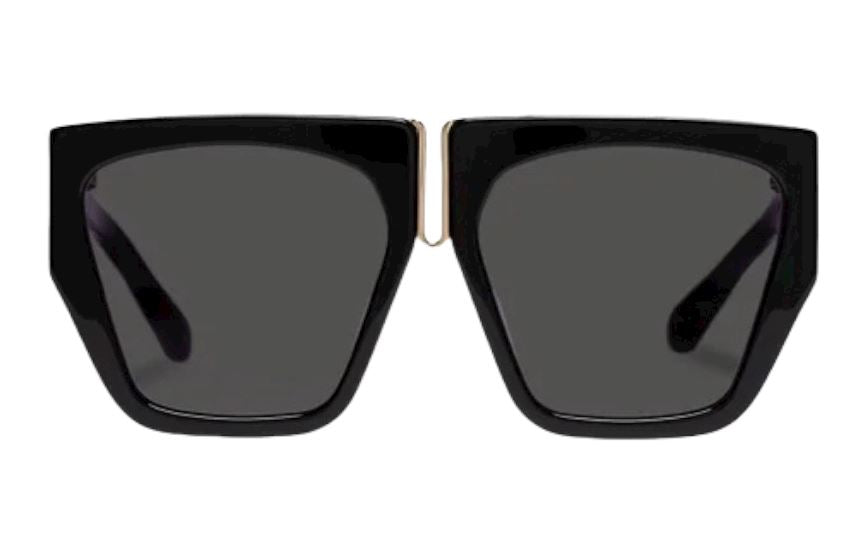 Karen Walker Double Trouble Sunglasses | Black, Oversized, Biodegradable, Modern