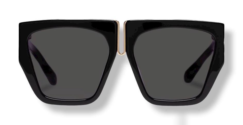 Karen Walker Double Trouble Sunglasses | Black, Oversized, Biodegradable, Modern