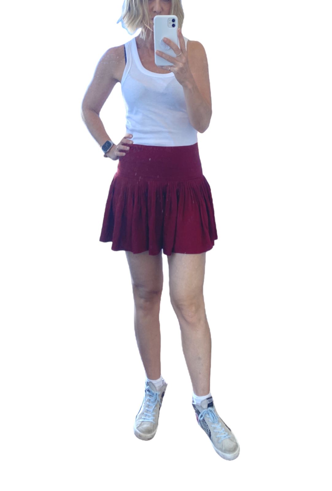 ISABEL MARANT ÈTOILE mini skirt | Red/Burgundy, Size 38 or Medium, Fit & Flare