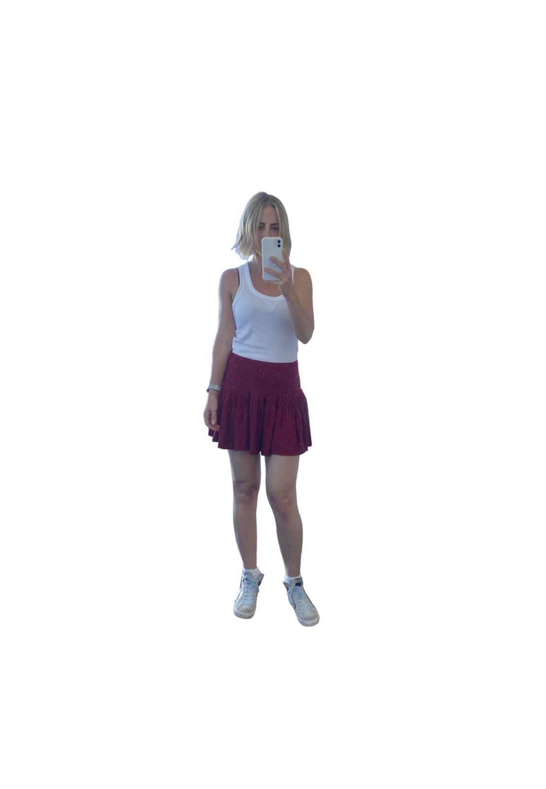 ISABEL MARANT ÈTOILE mini skirt | Red/Burgundy, Size 38 or Medium, Fit & Flare