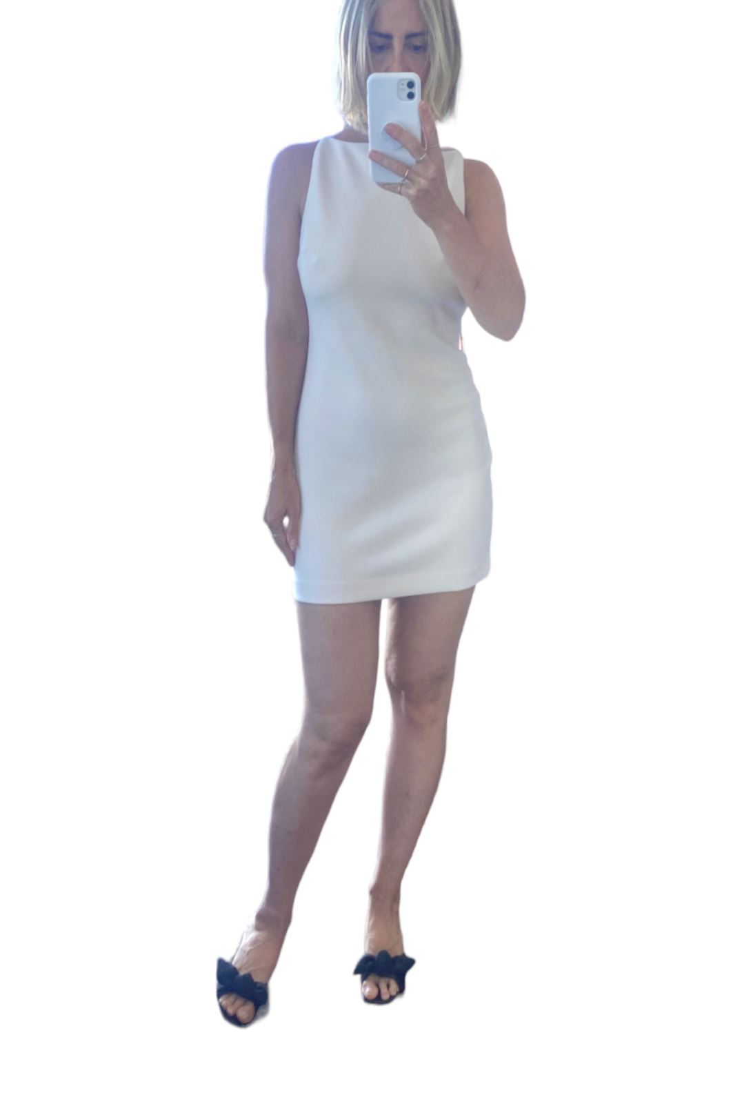 BEC + BRIDGE Raphaela Mini Dress | Vanilla/Off White, Thick & Stretch, Bridal