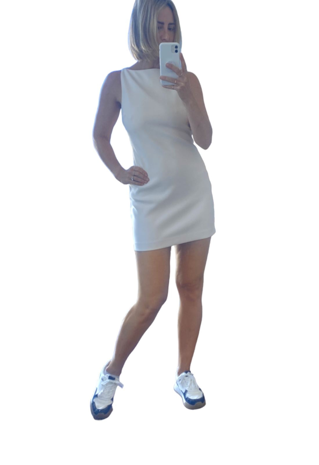 BEC + BRIDGE Raphaela Mini Dress | Vanilla/Off White, Thick & Stretch, Bridal