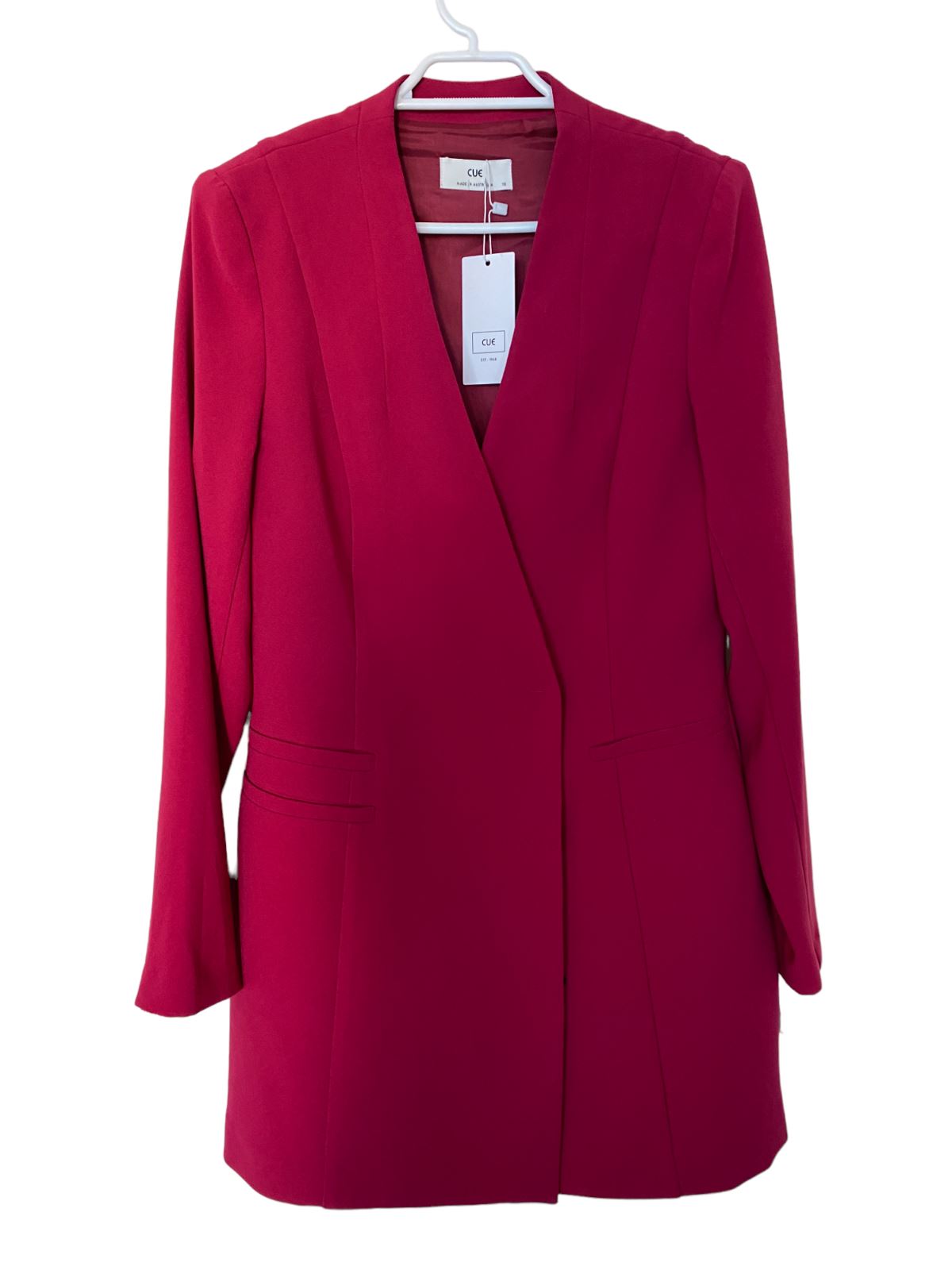 CUE Blazer Dress OR Blazer |Pink, Jacket, Shoulder Pads, Sustainable