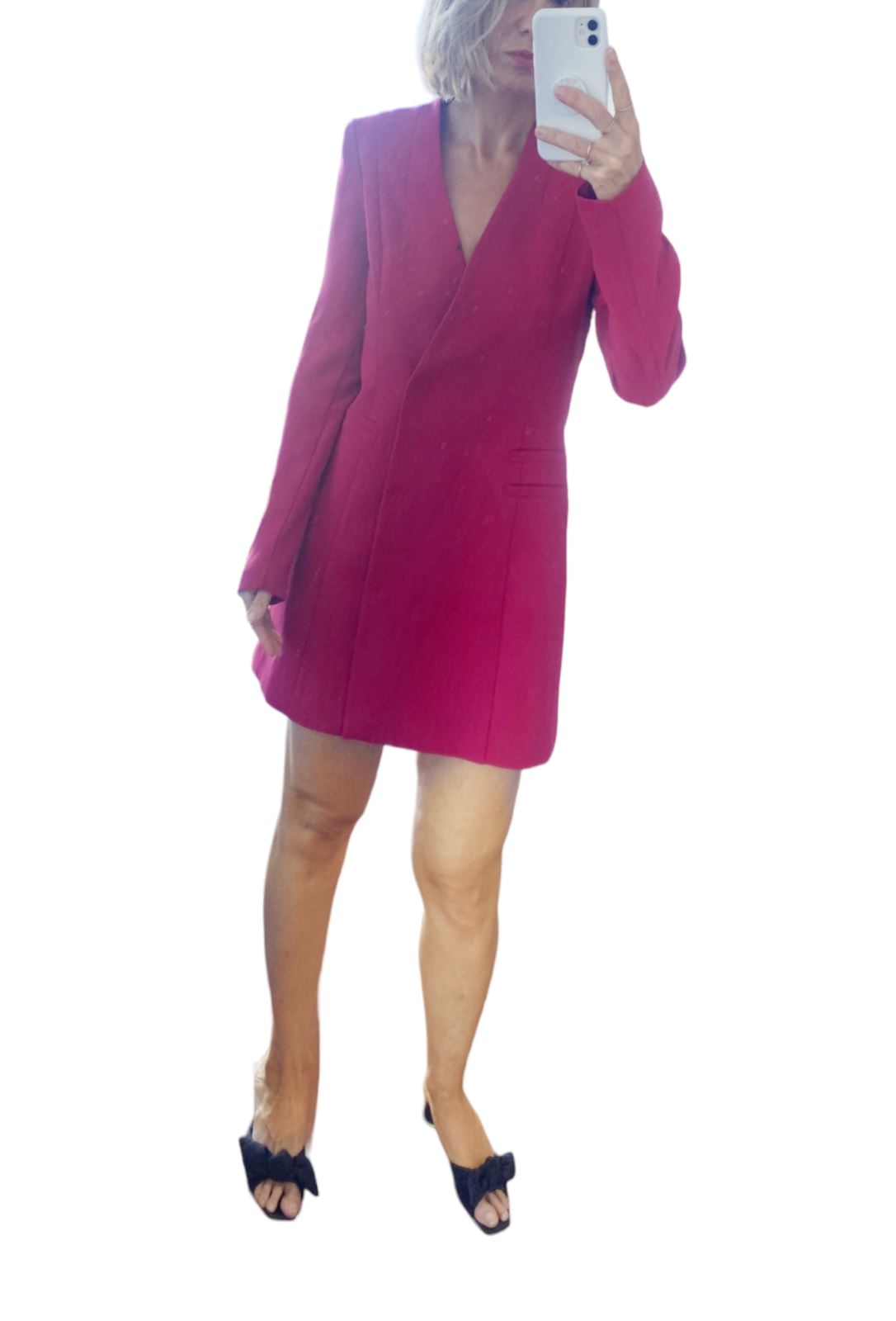 CUE Blazer Dress OR Blazer |Pink, Jacket, Shoulder Pads, Sustainable
