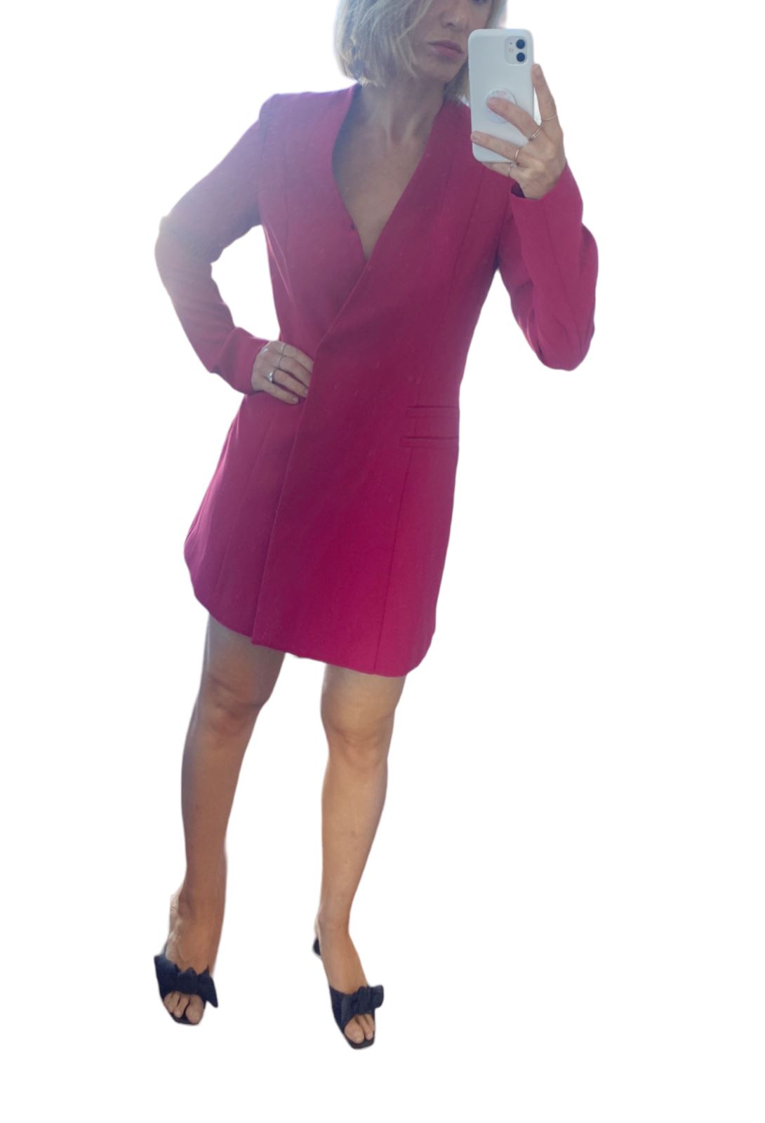 CUE Blazer Dress OR Blazer |Pink, Jacket, Shoulder Pads, Sustainable
