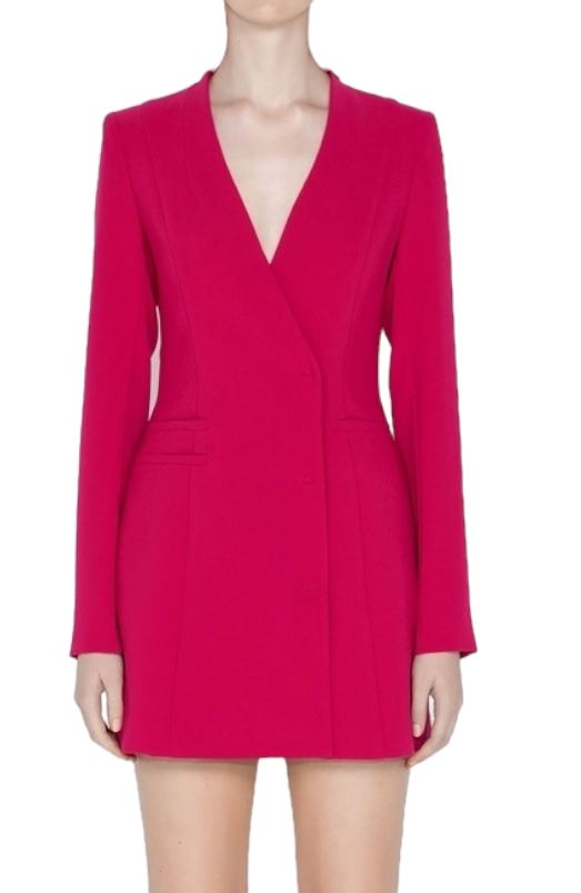 CUE Blazer Dress OR Blazer |Pink, Jacket, Shoulder Pads, Sustainable