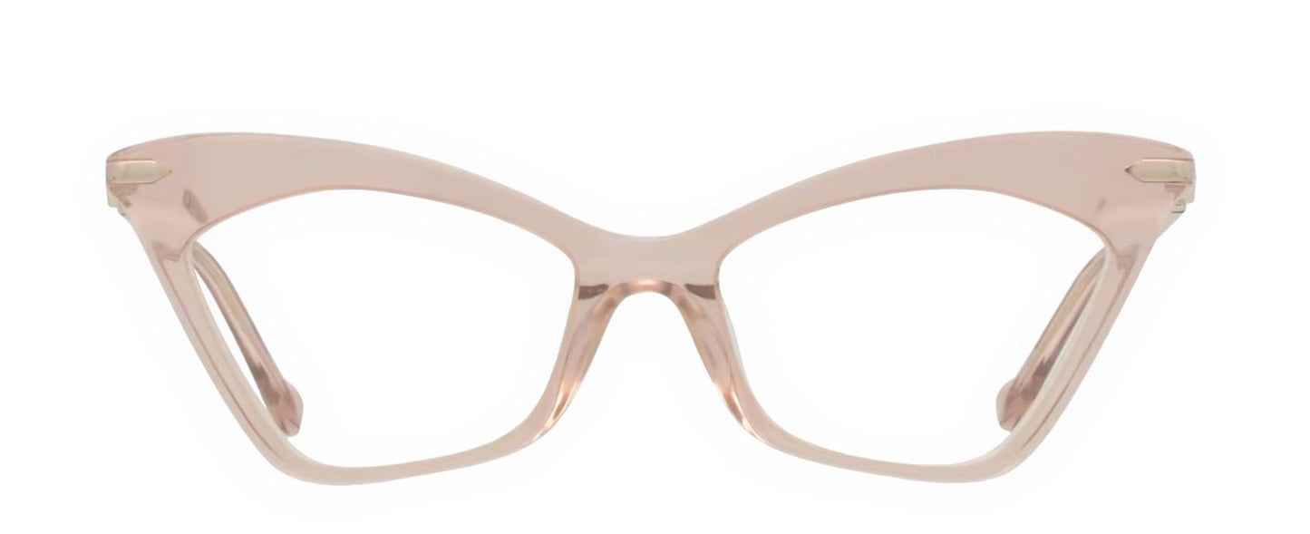 Karen Walker Margaret Optical Glasses| Clear Blush Pink Acetate Cat Eye Frames