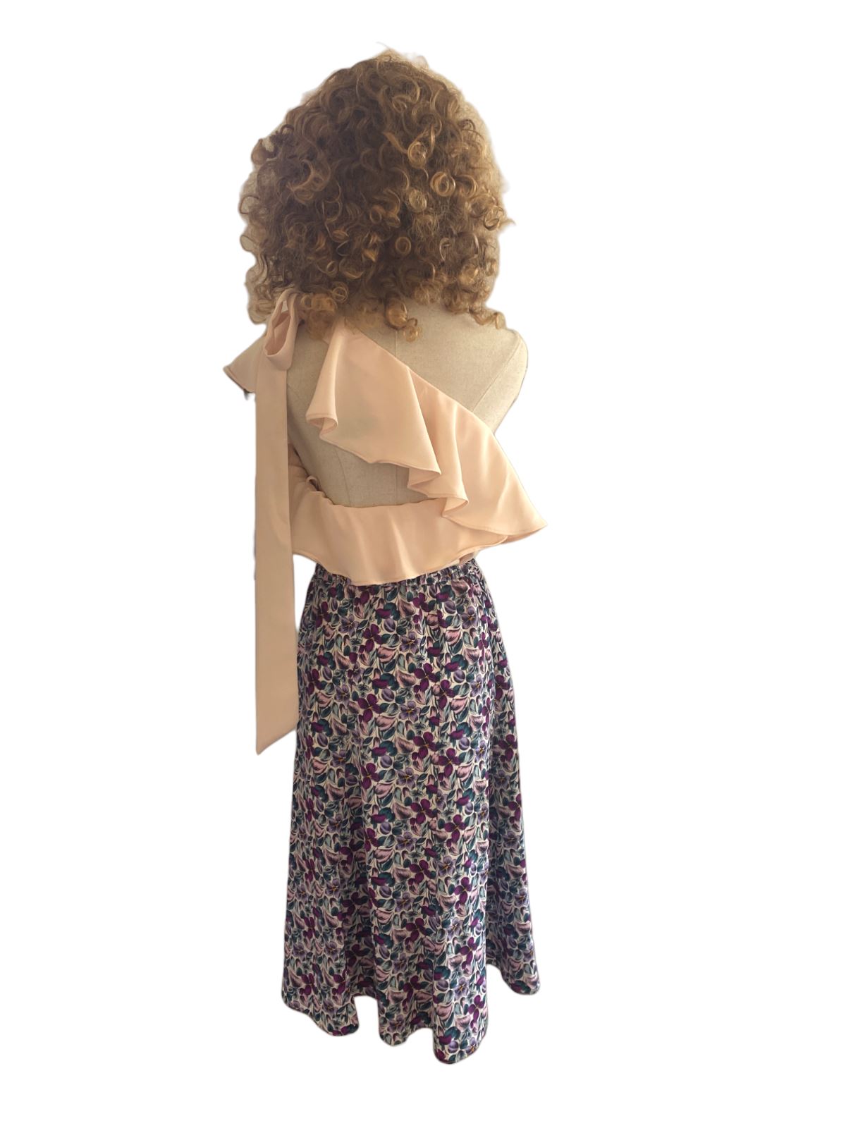 Scanlan Theodore Floral, Silk, Midi Skirt | Drawstring High Waist, Silk, AS NEW!
