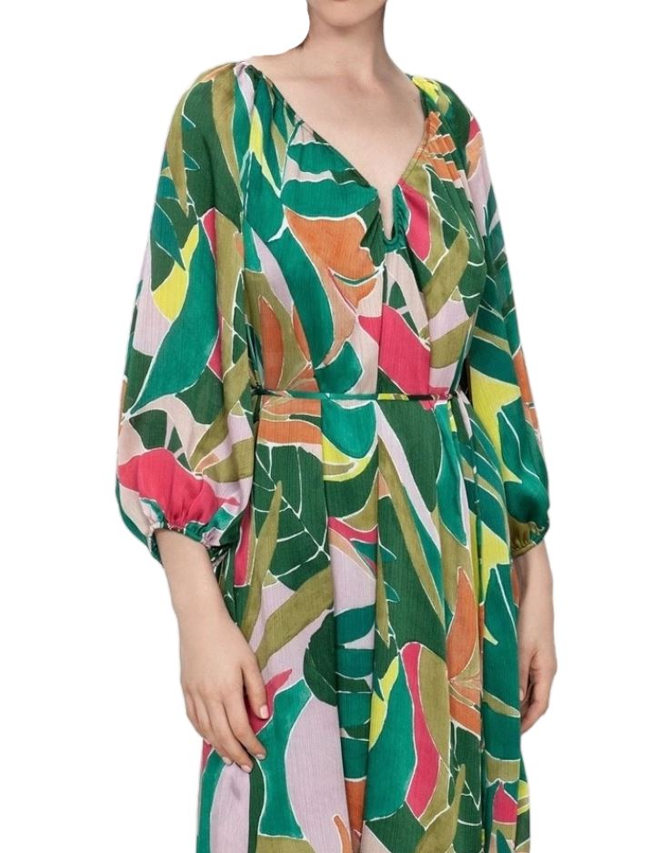 Veronika Maine Daintree Dress | Green Floral, Lightweight, Loose, Sustainable