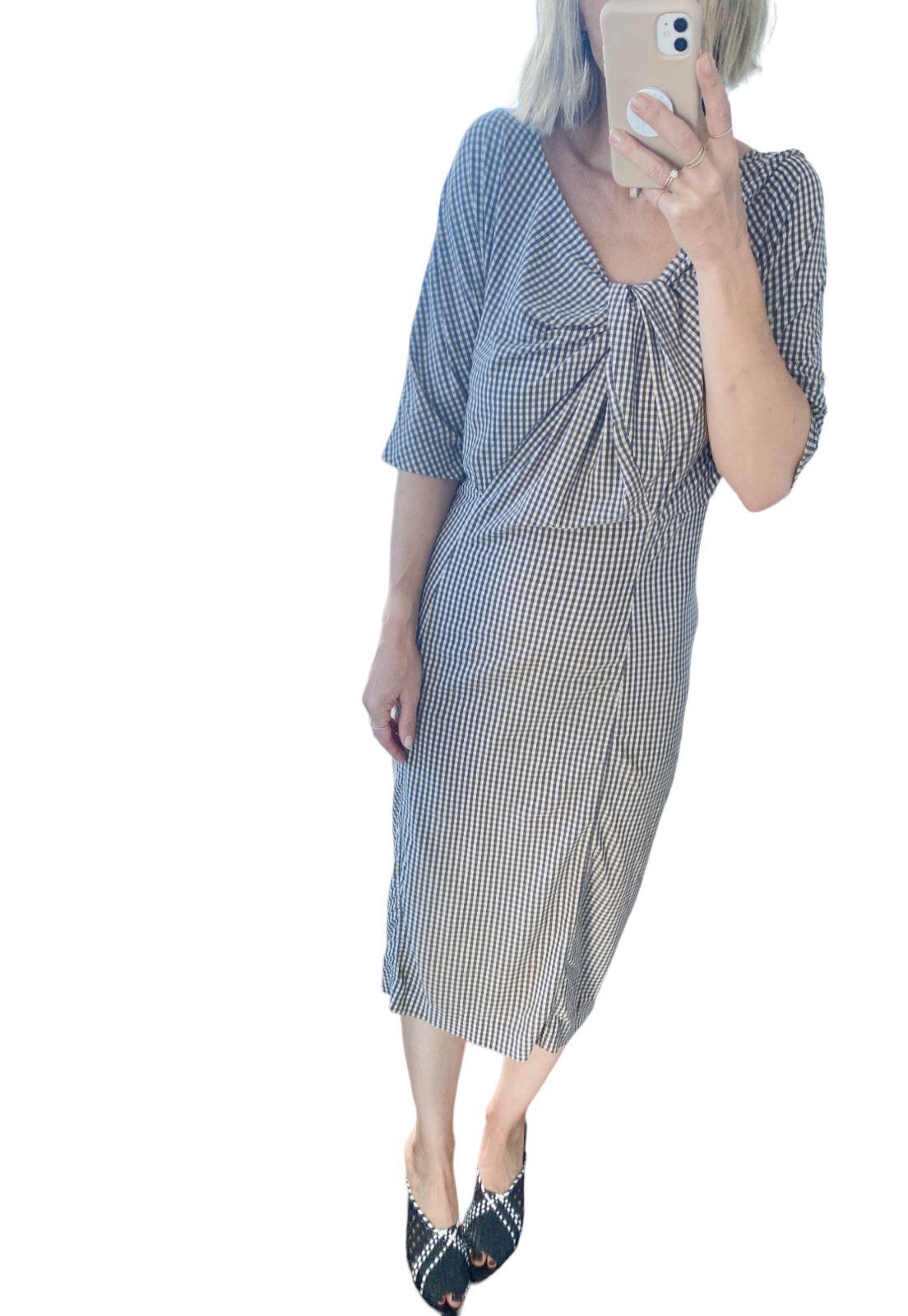 Scanlan Theodore Twist Front Dress | Pencil, Lightweight, STRETCH Fits Sz 8-12