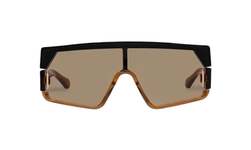 Karen Walker Vorticist Sunglasses | Black/Tan, Oversize, Retro, RARE STYLE