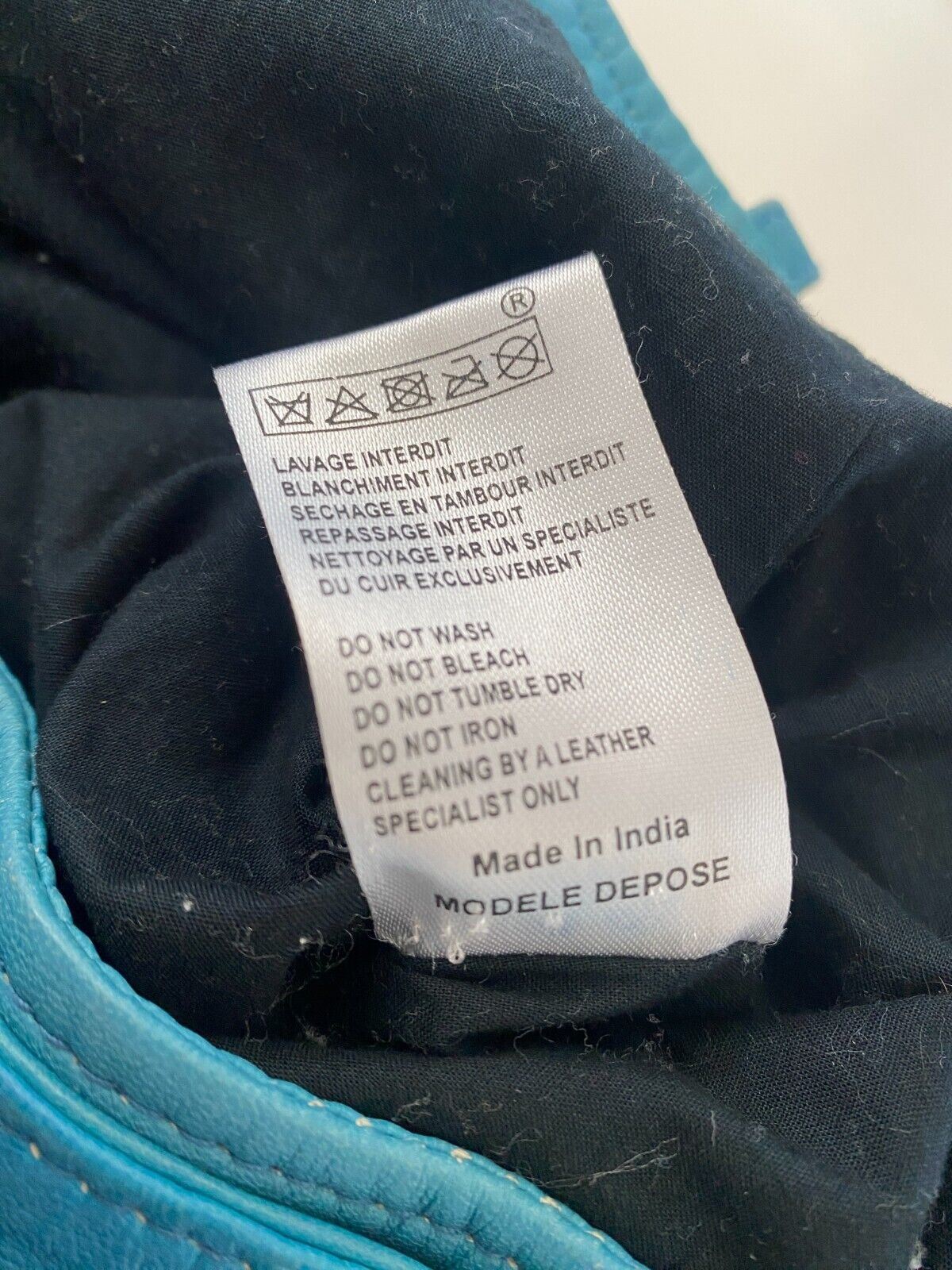 MAJE Lambskin Leather Motorcycle Jacket | Sz 38, Blue $1,400 RRP