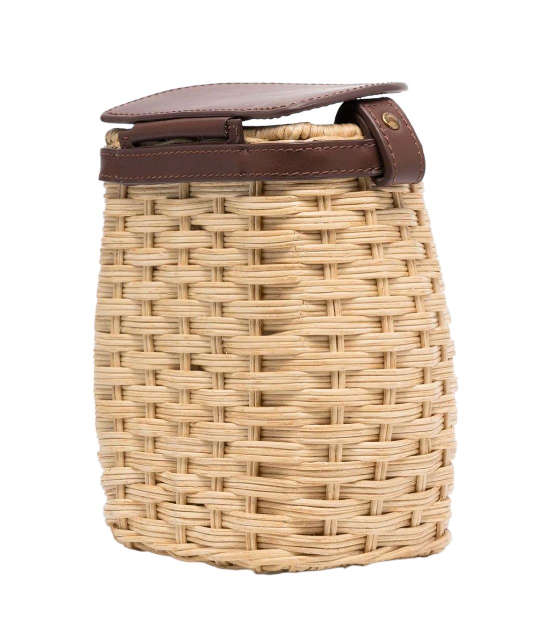 Zimmermann Wicker Cross Body Bag | Leather / Straw, Beige / Brown