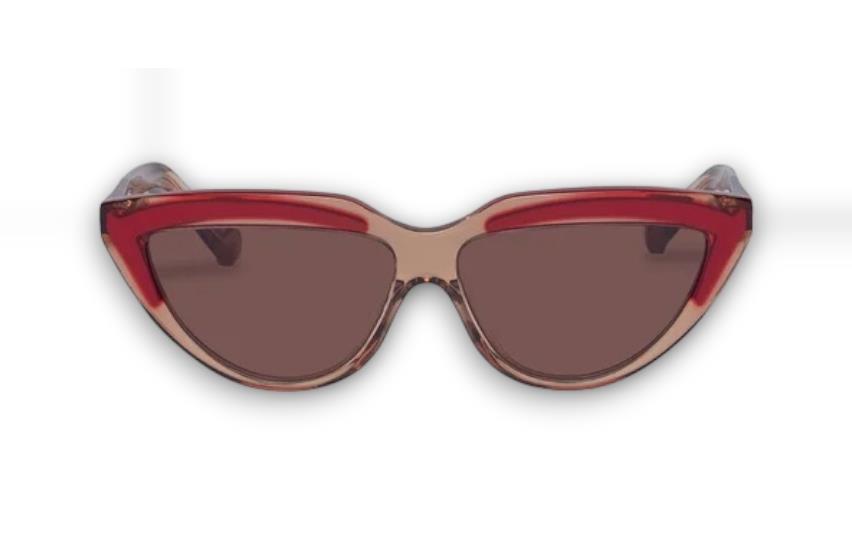 Karen Walker  Lash Splash Sunglasses |Clear Wheat/Red, CatEye, Bio-Acetate Frame