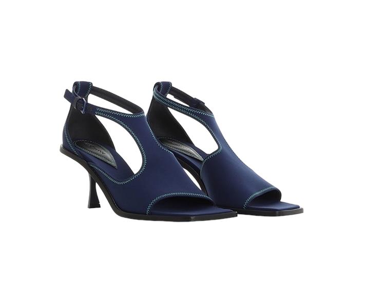 Zimmermann Scuba Sandal 65 Heels, Dark Cobalt, Blue Neoprene