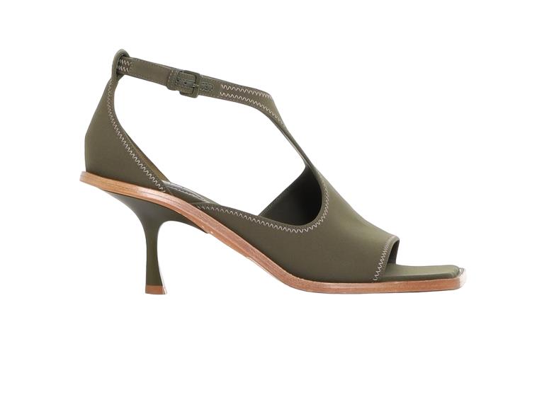 Zimmermann Scuba Sandal 65 | Heeled, Olive/ Khaki Neoprene/Leather sole ,Kitten