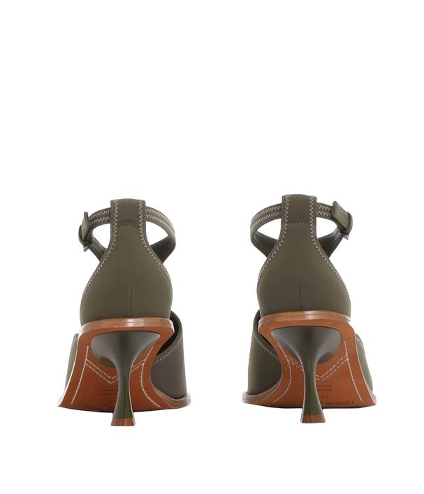 Zimmermann Scuba Sandal 65 | Heeled, Olive/ Khaki Neoprene/Leather sole ,Kitten