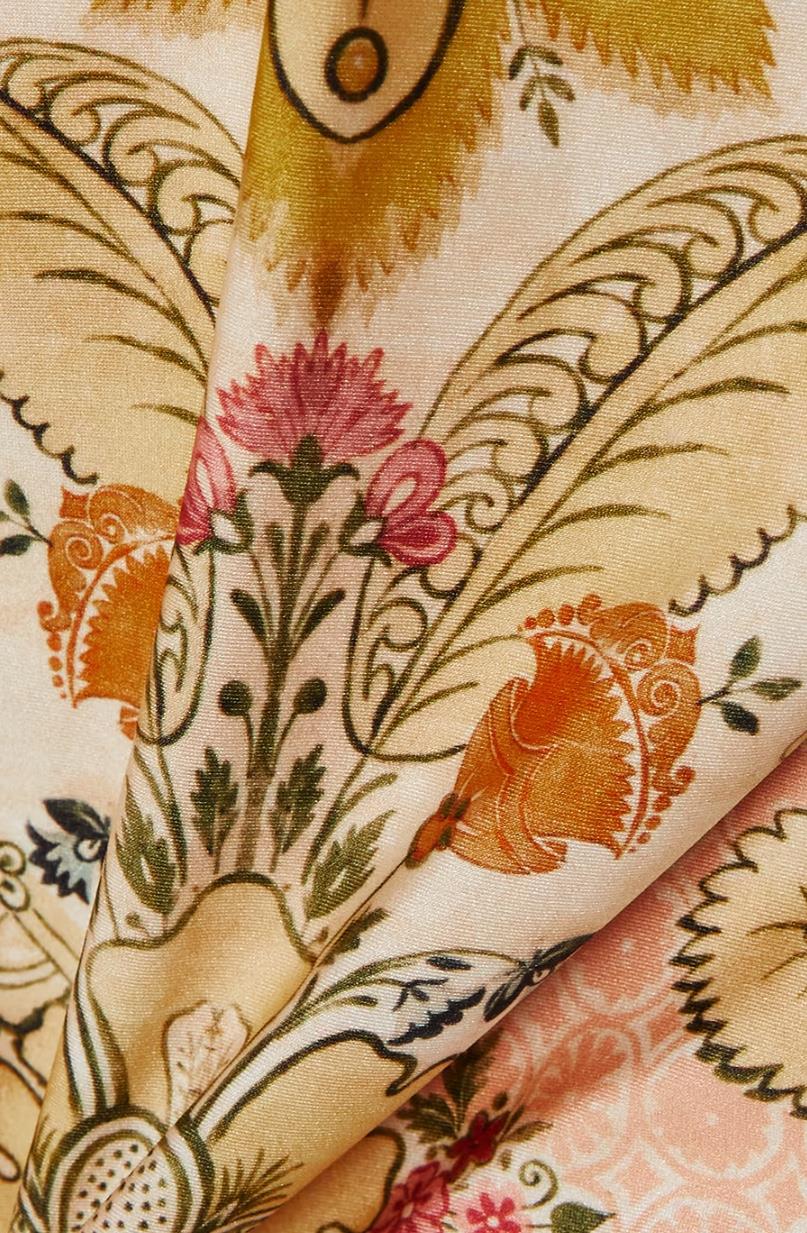 Zimmermann Laurel Bamboo Ring One Piece | Baroque Floral, Bandeau, Open Back