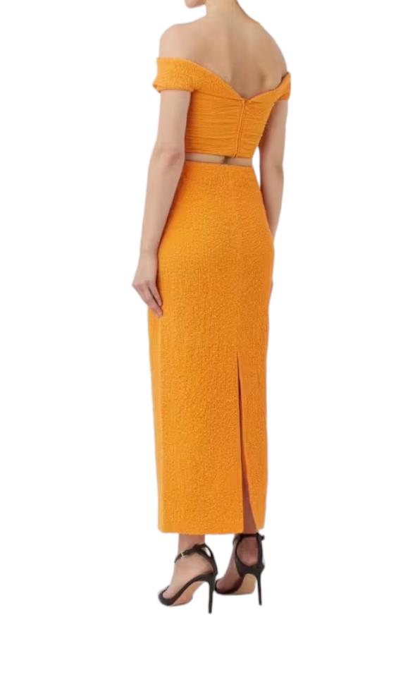 CAMILLA AND MARC Toledo Top |Crop Orange, Underwire, Crop, Off Shoulder, Texture