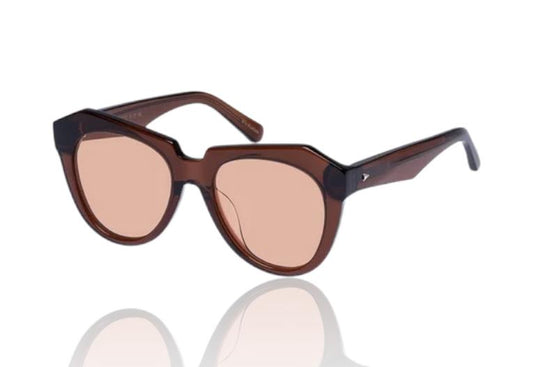 Karen Walker Number One Sunglasses |Tobacco/Brown, Cat Eye, Biodegradable & Eco