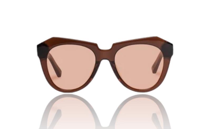 Karen Walker Number One Sunglasses |Tobacco/Brown, Cat Eye, Biodegradable & Eco