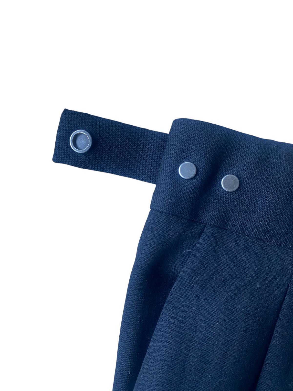 HELMUT LANG Black Pants/Trousers | Stretch Wool, Sz 8 USA, Business /Tailored