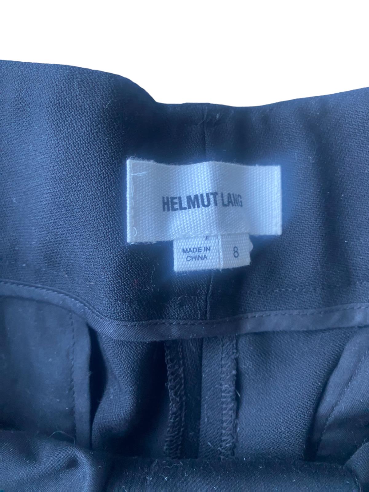 HELMUT LANG Black Pants/Trousers | Stretch Wool, Sz 8 USA, Business /Tailored