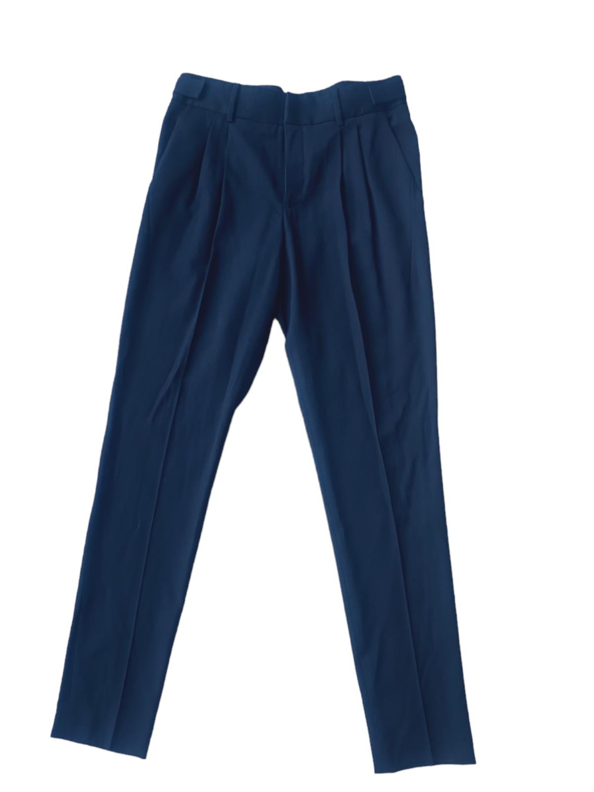 HELMUT LANG Black Pants/Trousers | Stretch Wool, Sz 8 USA, Business /Tailored