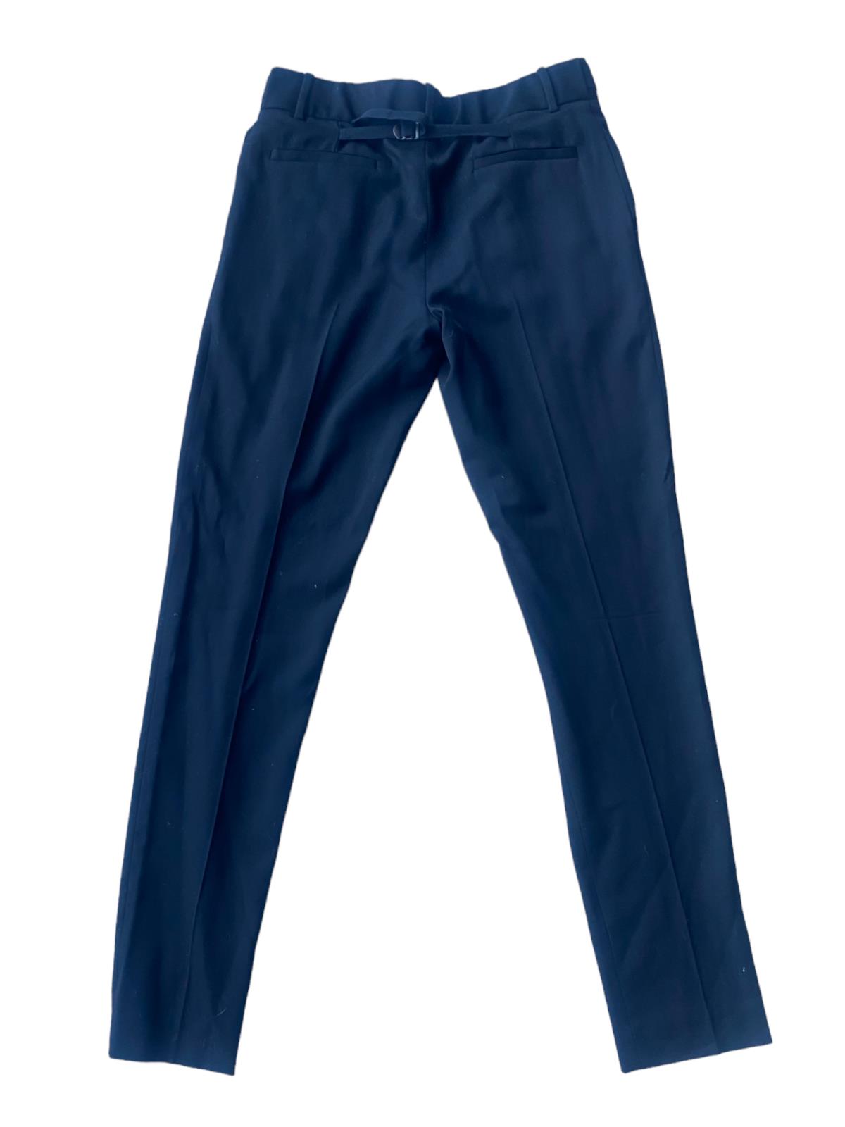 HELMUT LANG Black Pants/Trousers | Stretch Wool, Sz 8 USA, Business /Tailored