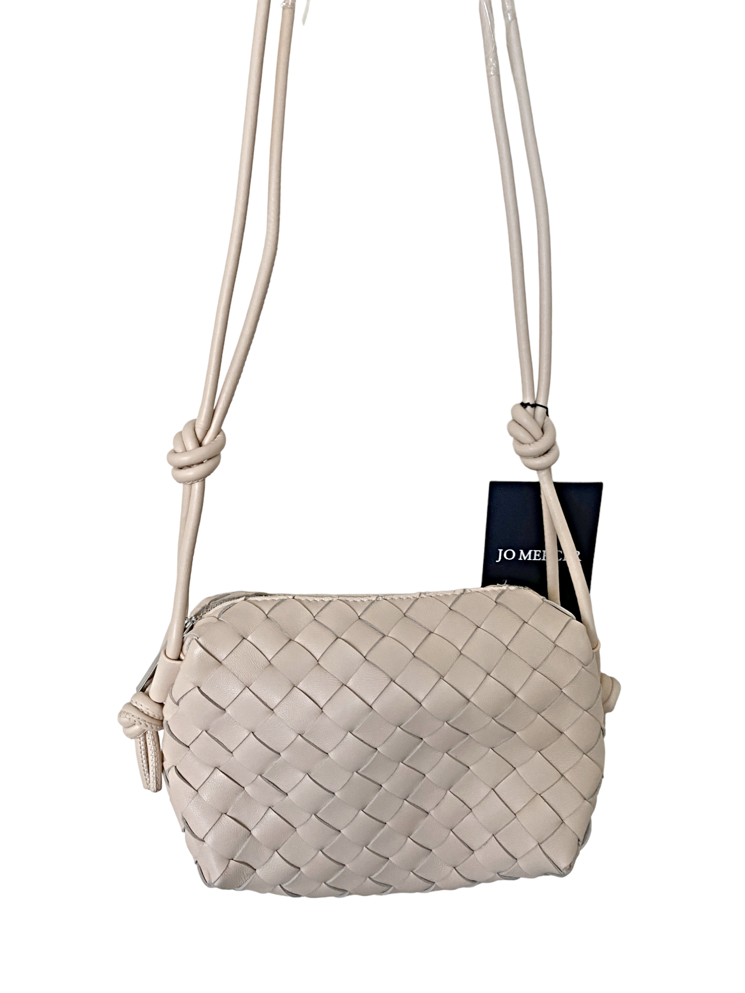 Jo Mercer Murphy Cross Body Bag Nude Powder Pink Woven