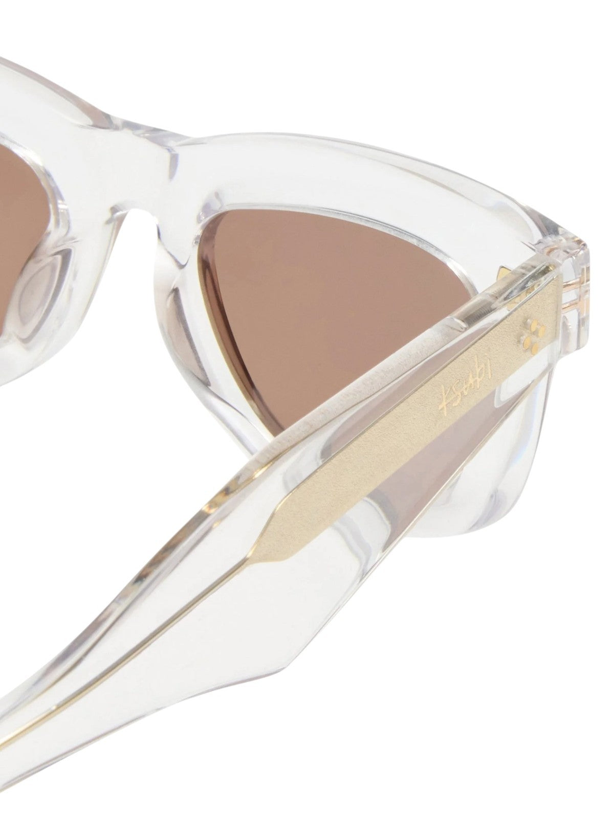 Ksubi Goodsen II Sunglasses | Krystal/Gold Acetate | Brown Tint, D-Frame, Unisex