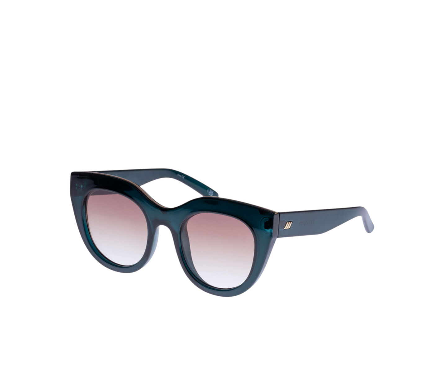 Le Specs Air Heart Sunglasses | Emerald/Green, Cat Eye, Oversized, Acetate/Metal