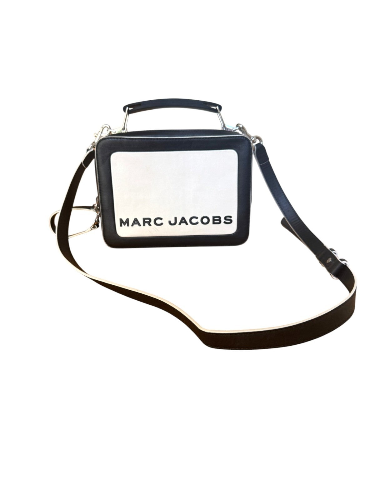 Marc Jacobs The Box Bag | Crossbody/Shoulder, Black & White, Leather, Top Handle