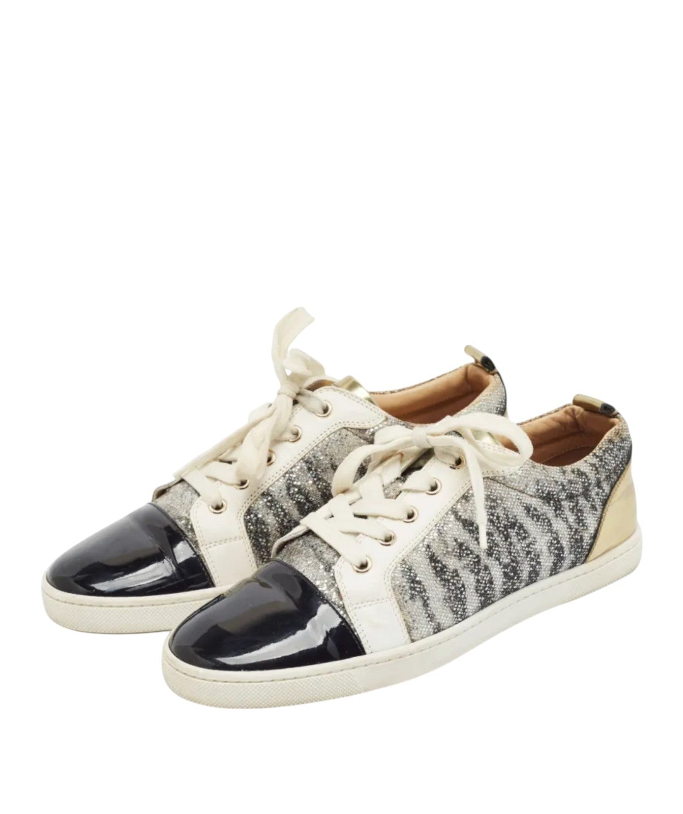 Christian Louboutin Gondoliere Sneakers | Sz 35, New, Patent Leather, Glitter