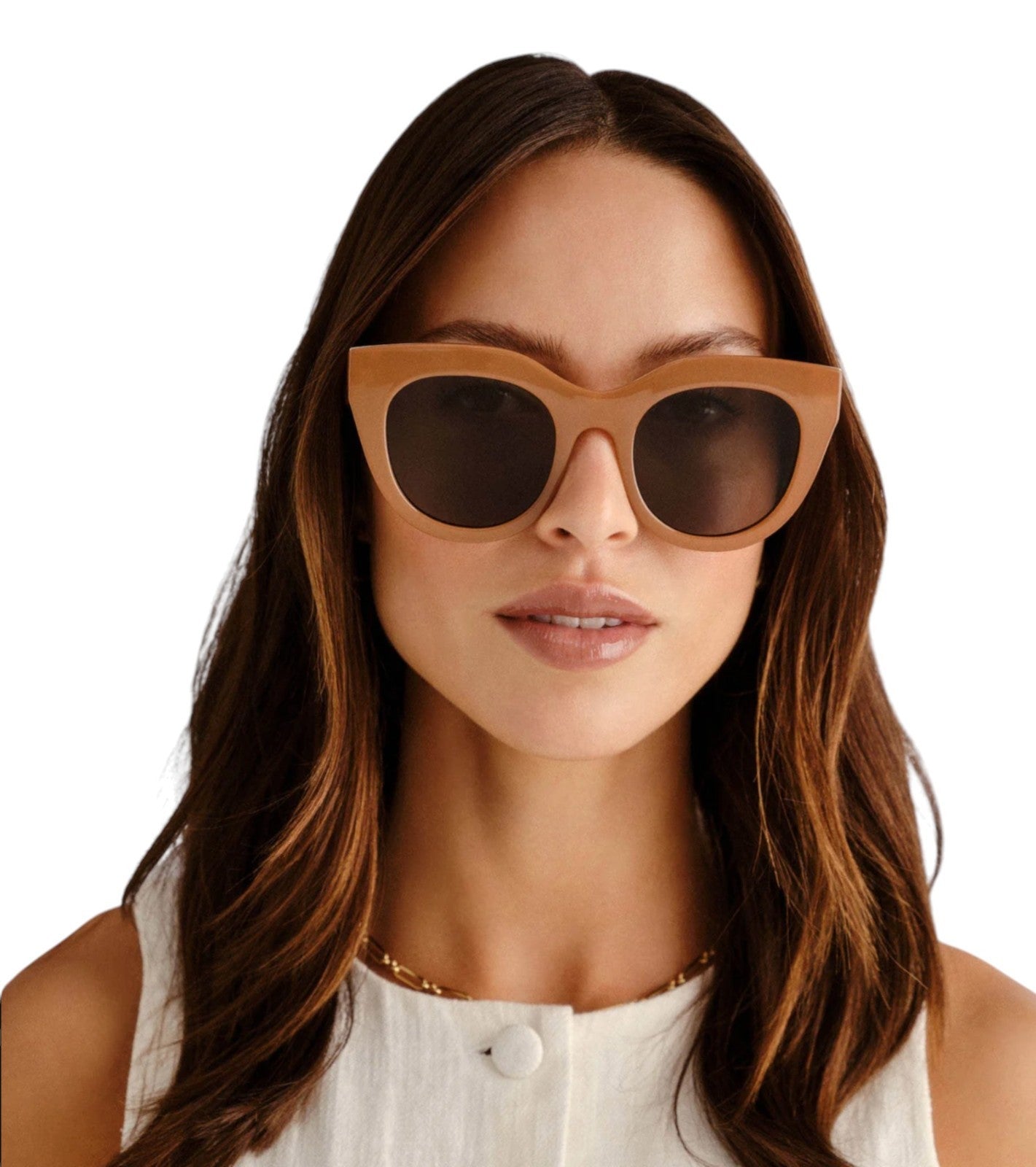 Le Specs Air Heart Sunglasses | Caramel/ Brown/ Tan, Cat Eye, Oversized, Acetate