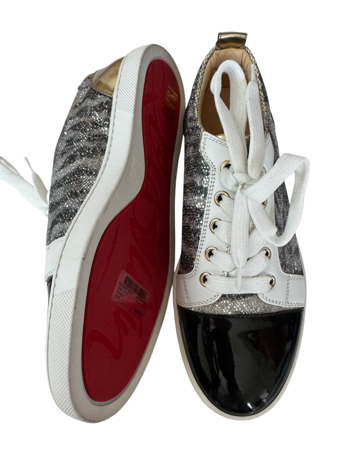Christian Louboutin Gondoliere Sneakers | Sz 35, New, Patent Leather, Glitter