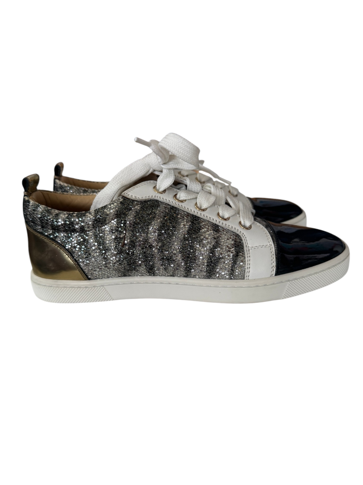 Christian Louboutin Gondoliere Sneakers | Sz 35, New, Patent Leather, Glitter