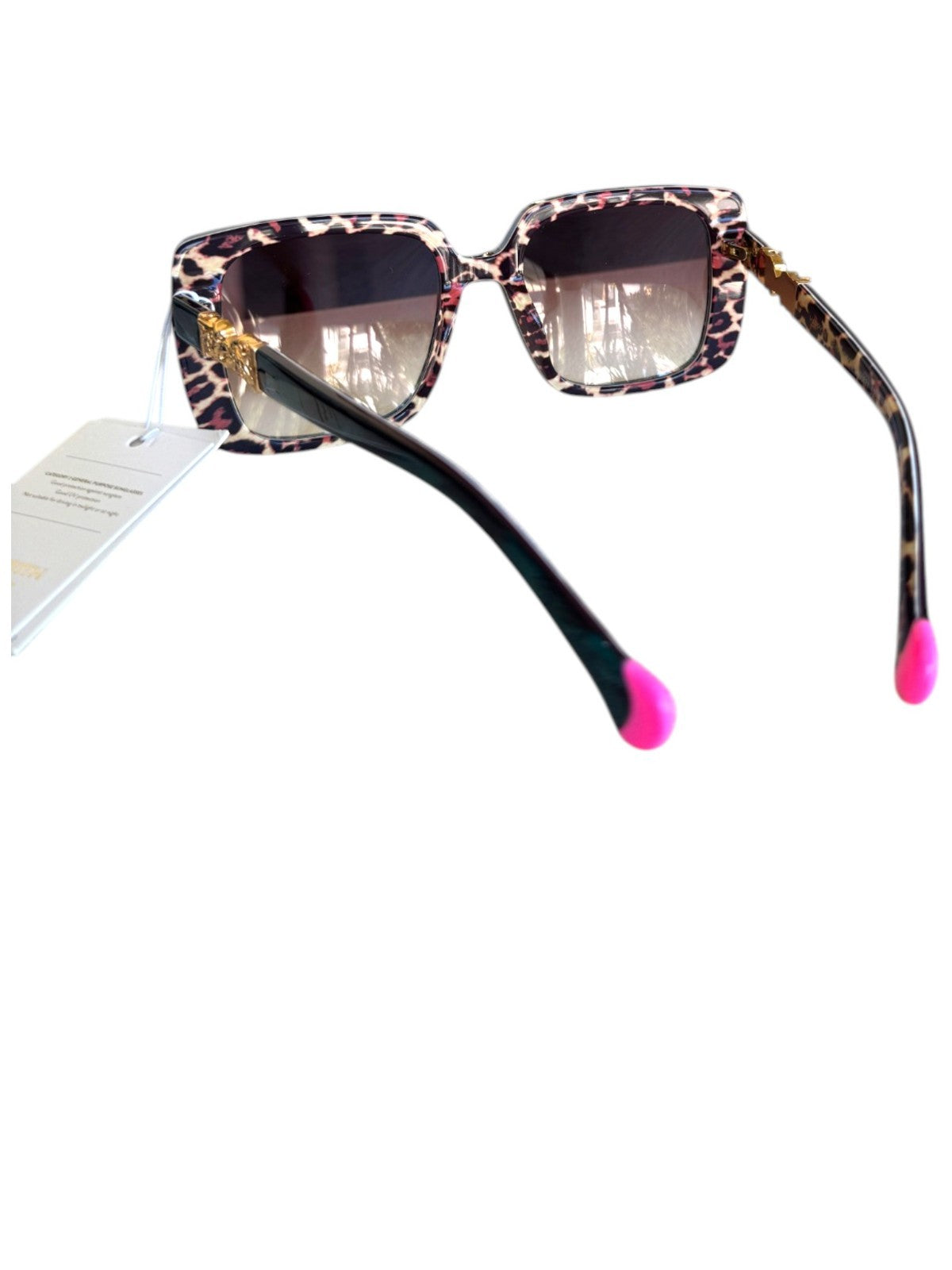 Camilla Happy in the Hamptons Sunglasses |Square, Emerald Green Marble, Leopard