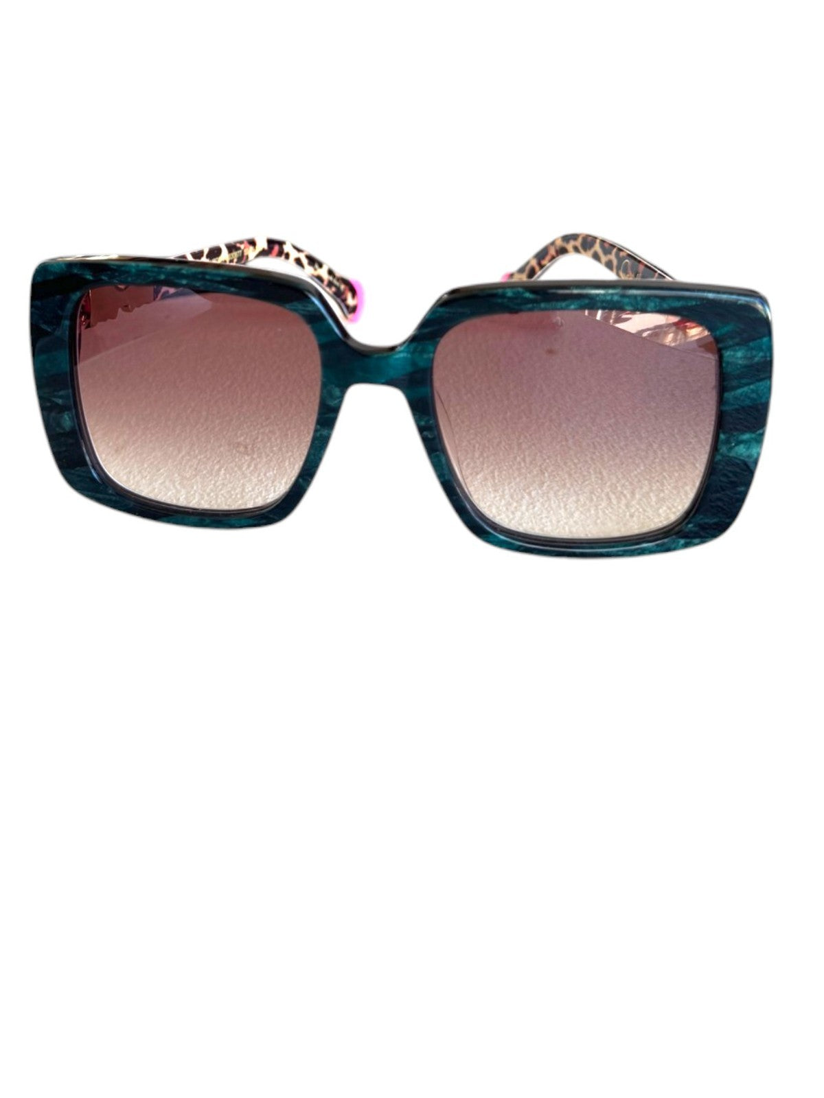 Camilla Happy in the Hamptons Sunglasses |Square, Emerald Green Marble, Leopard