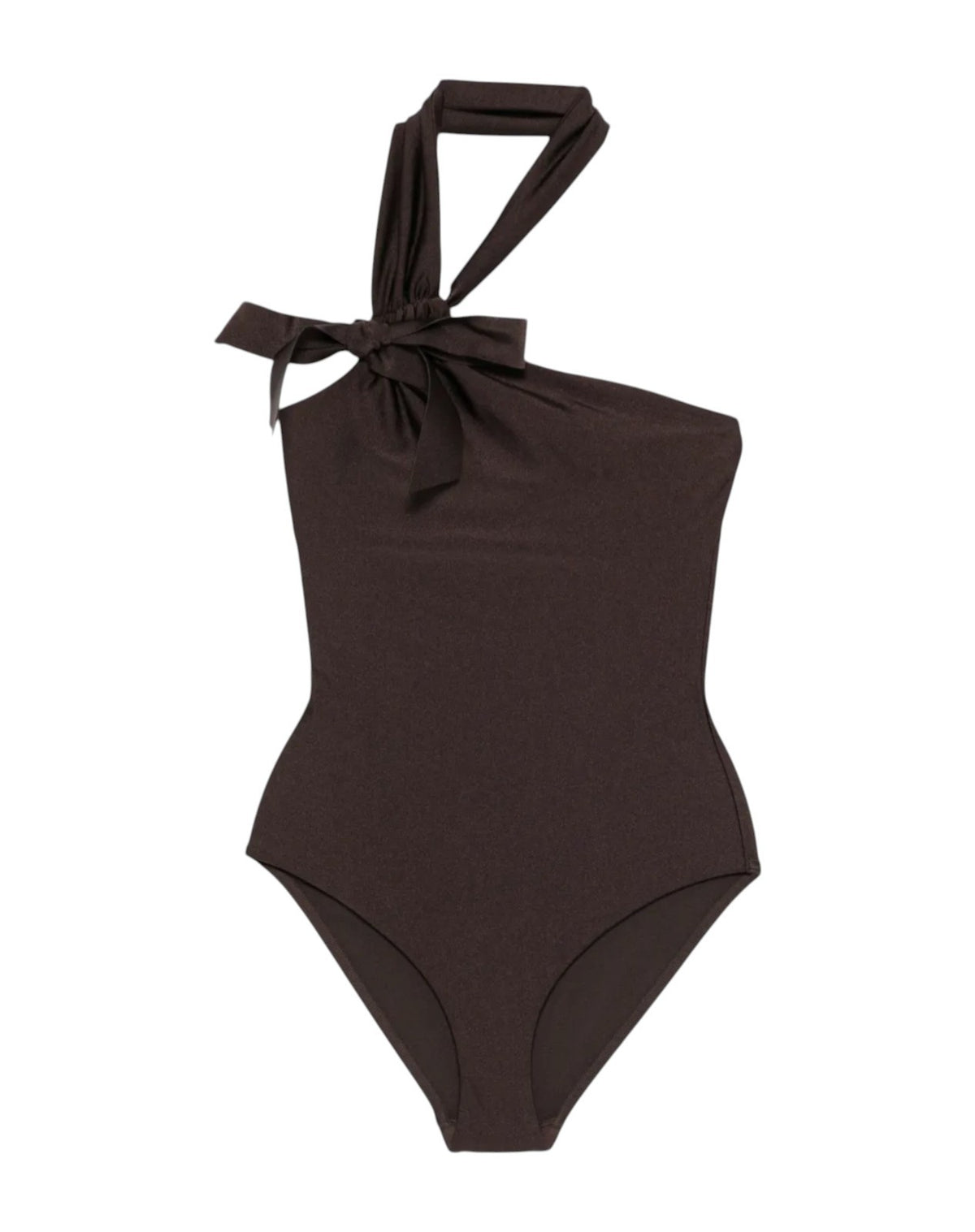 Zimmermann Awaken Tie Neck One Piece | Brown, Full Coverage, Knot Detail, Halter