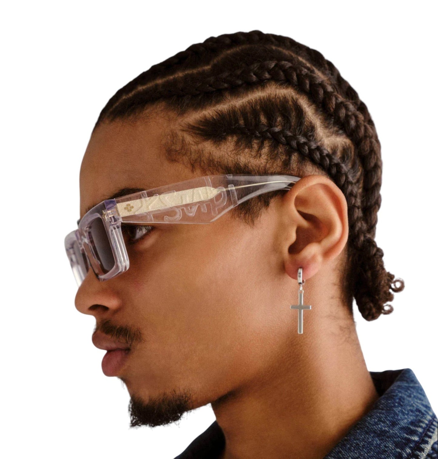 Ksubi Smiths II Sunglasses |Krystal/Gold Acetate | Brown Tint, Rectangle, Unisex