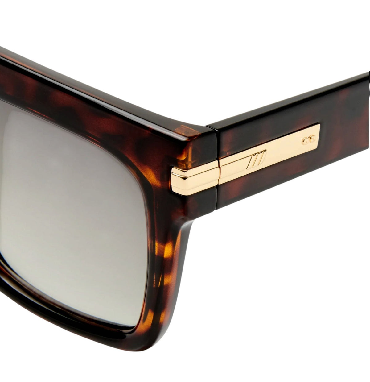 Le Specs Offside Sunglasses | Oversized, Tortoise Shell, Shield, Khaki Gradient