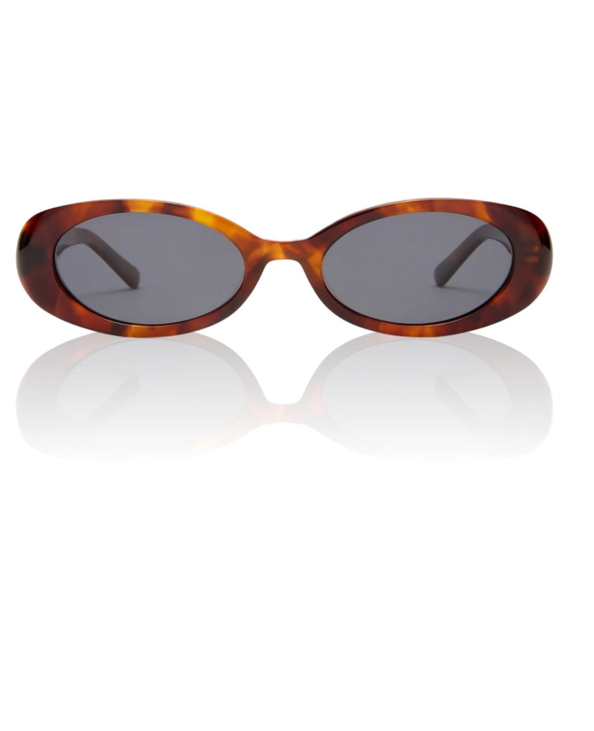 Luv Lou The Morgan Sunglasses |Oval, Tortoise Shell, Acetate, Small, Polarised