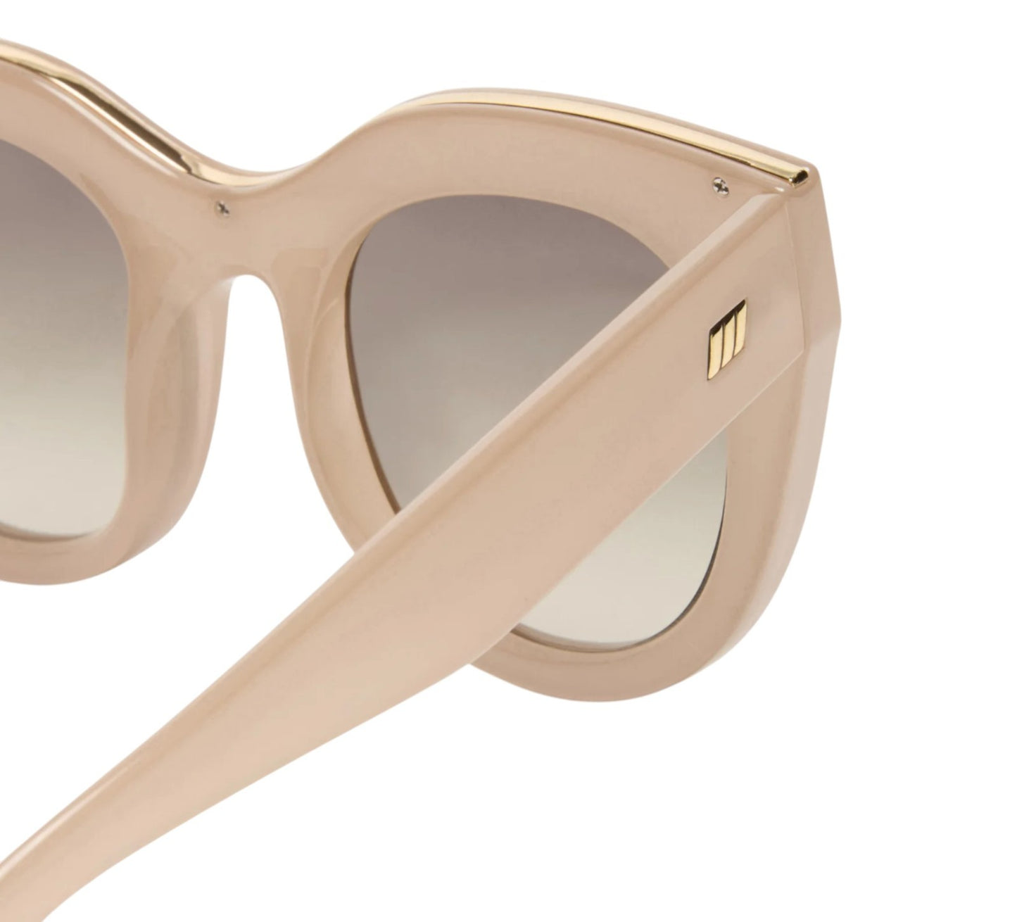 Le Specs Air Heart Sunglasses | Oatmeal/ Beige, Cat Eye, Oversized, Acetate