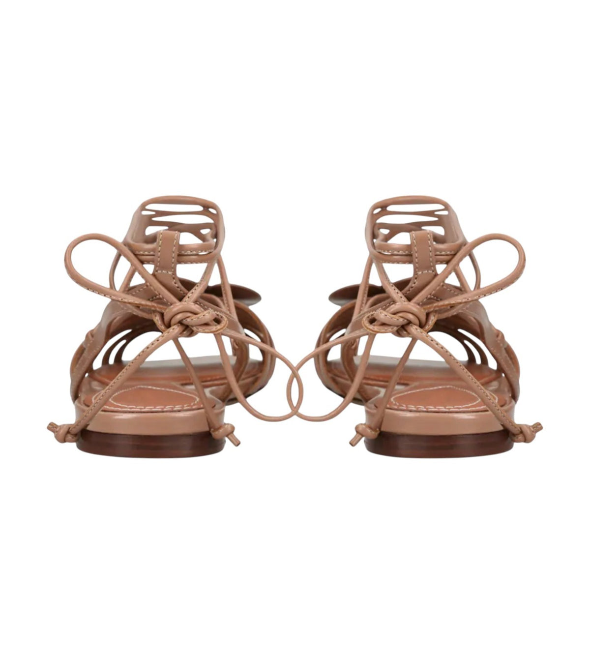 Zimmermann Orchid  Sandal | Biscuit/Beige, Ankle Strap, Flats, Flower, Leather