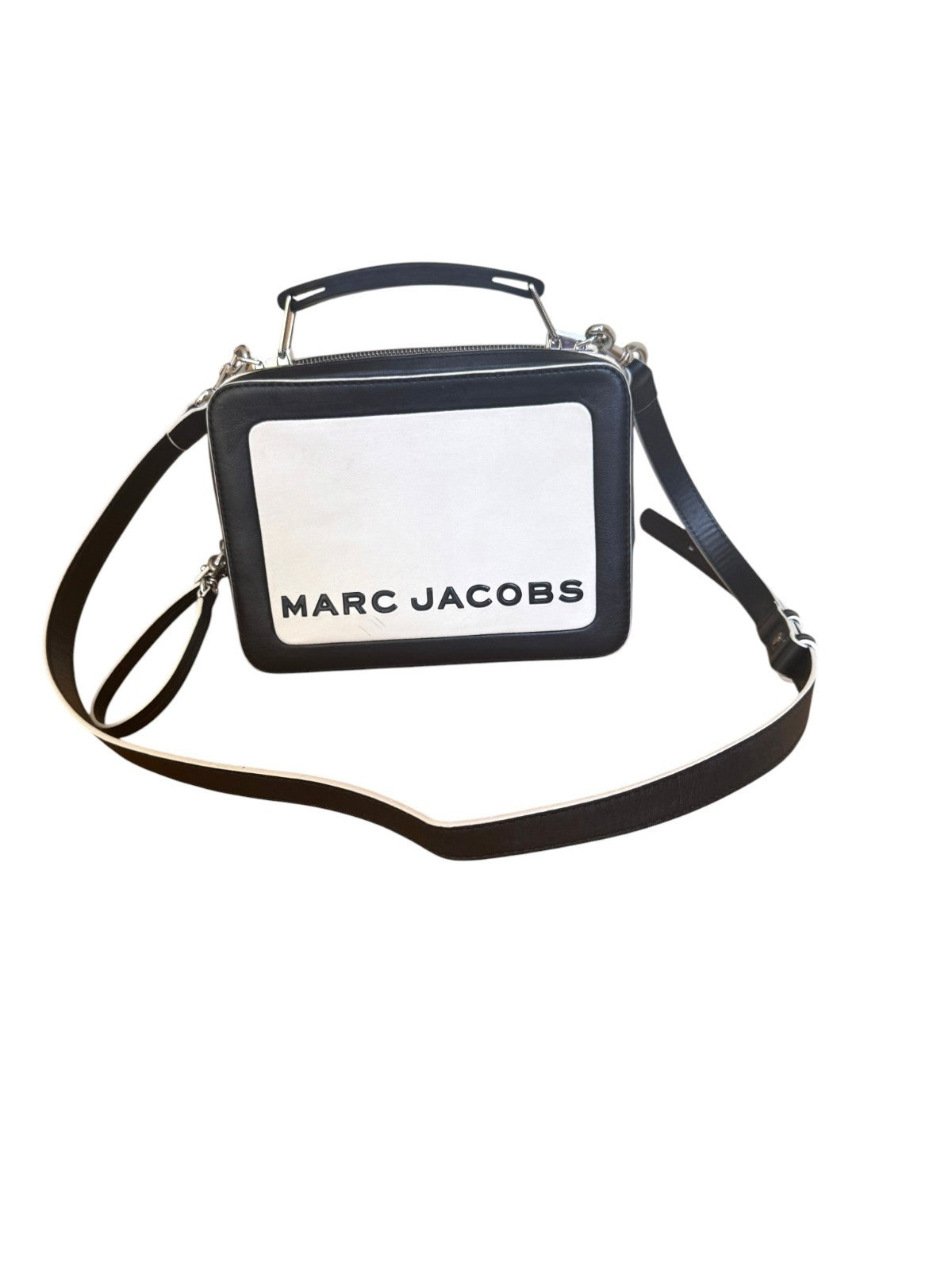 Marc Jacobs The Box Bag | Crossbody/Shoulder, Black & White, Leather, Top Handle