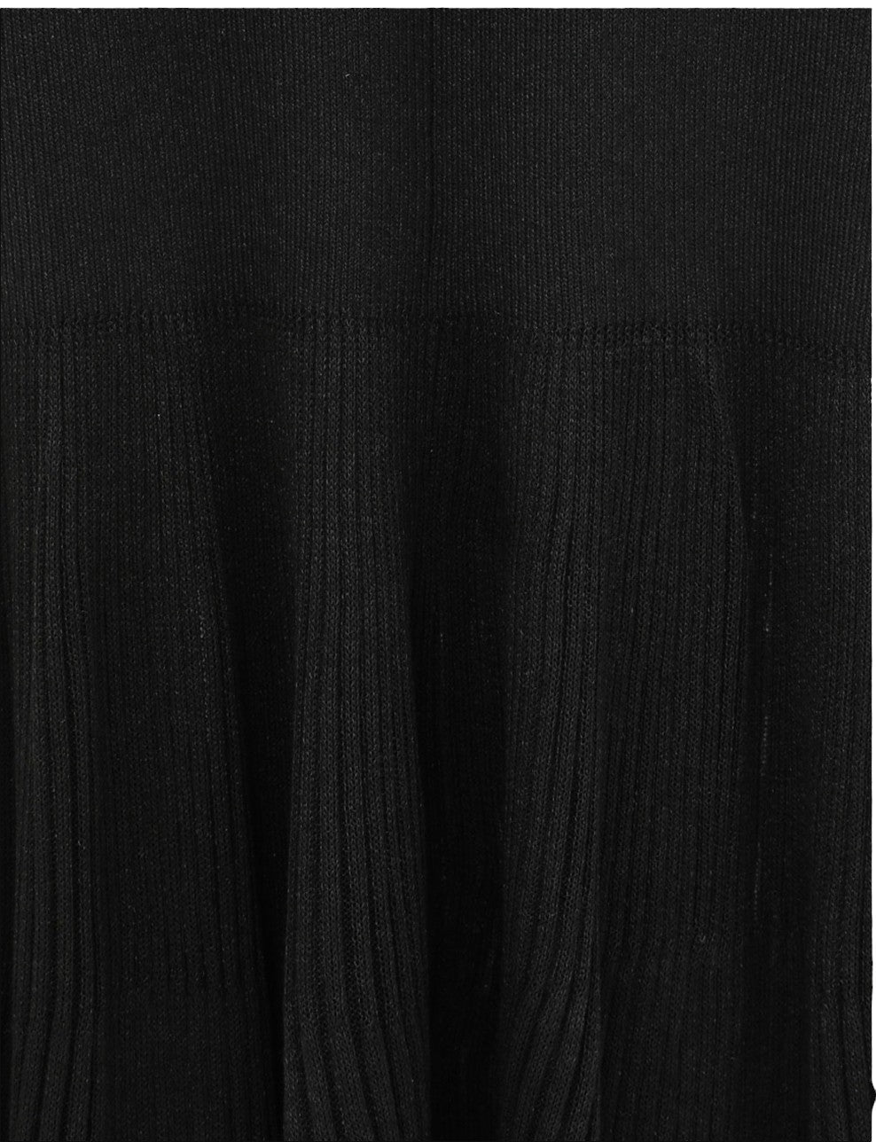 Zimmermann Pleated Frill Maxi Dress|Black, Knitted, Midi, Flutter Sleeve, V Neck